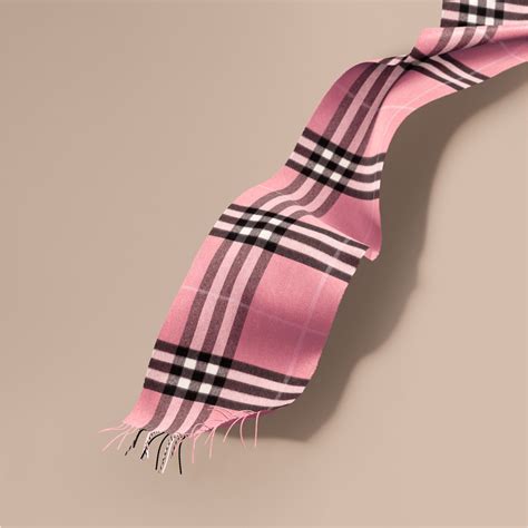 pink burberry cashmere scarf for spring|authentic burberry cashmere scarf.